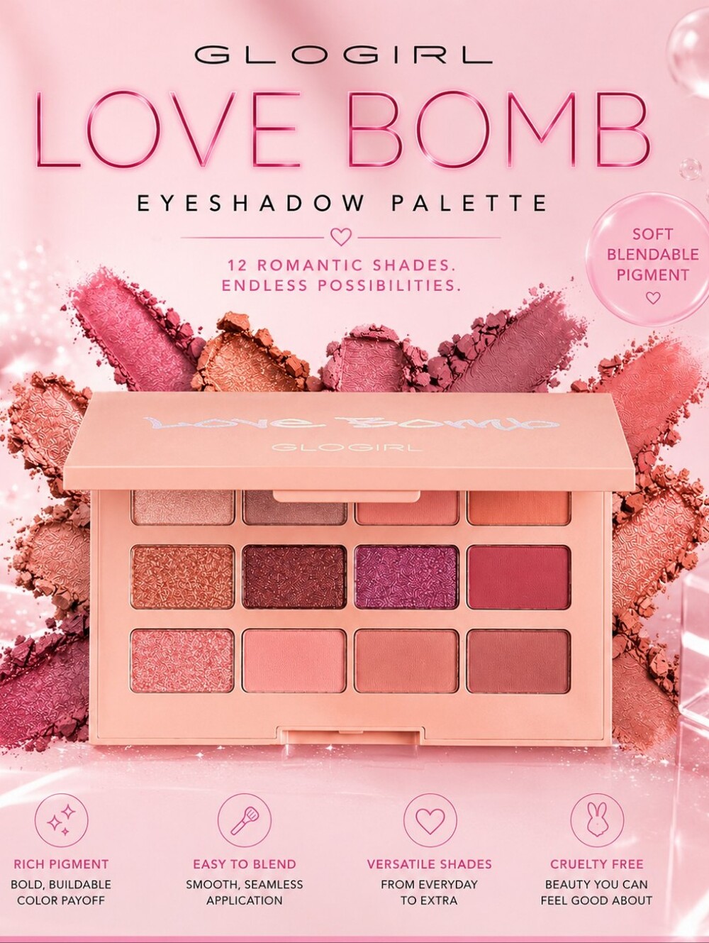 GLŌGIRL Love Bomb Eyeshadow Palette